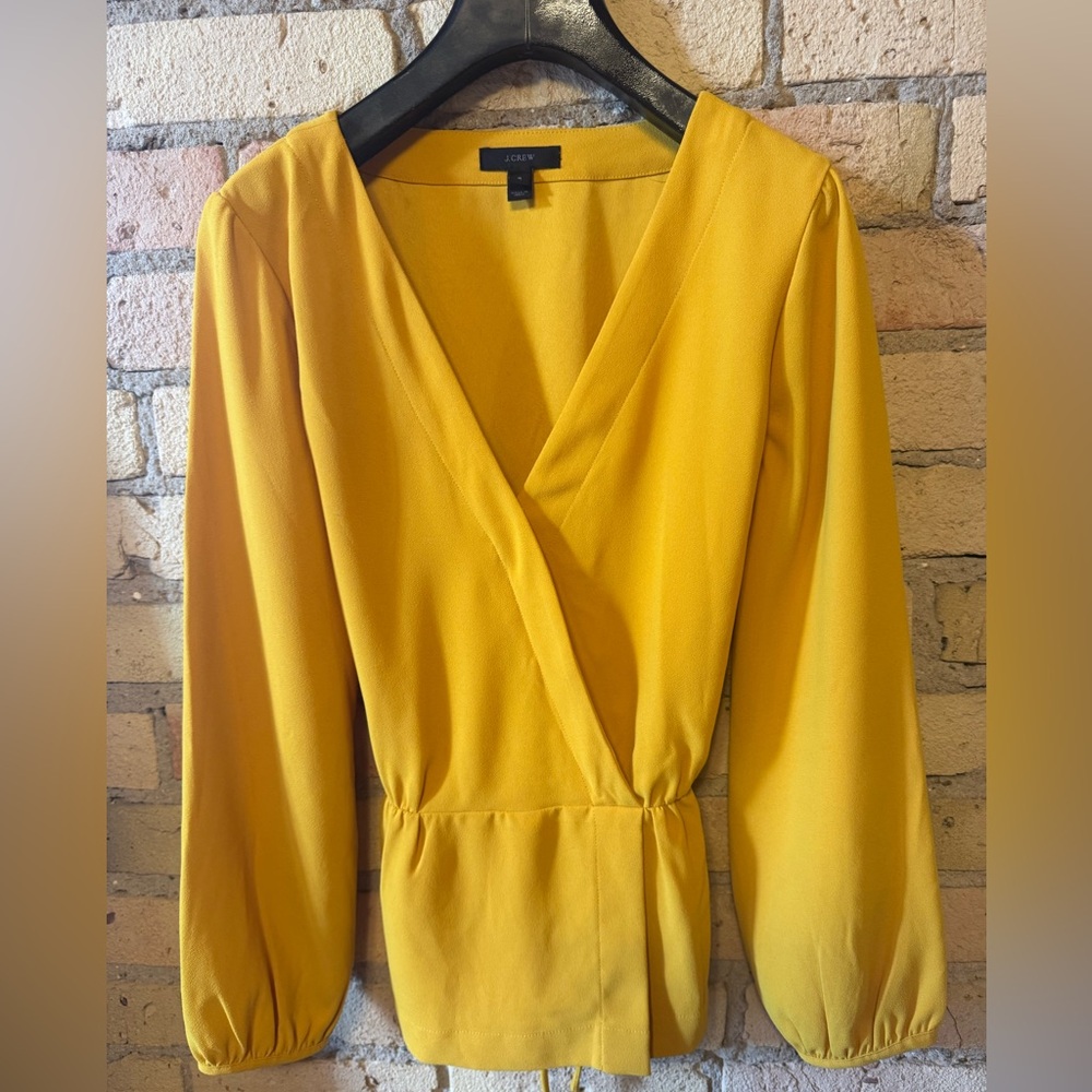 J. Crew Marigold V-Neck Blouse